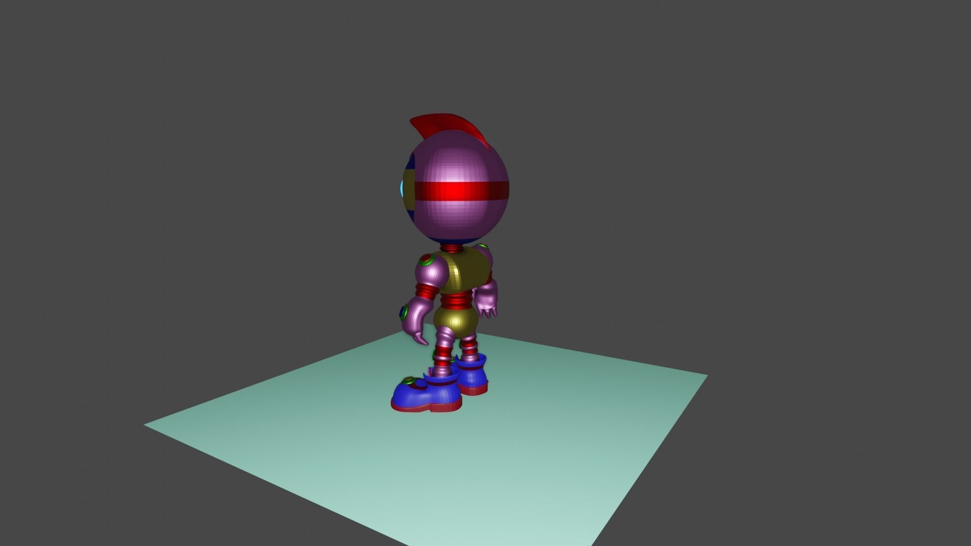 New Robot model Low-poly 3D model_2