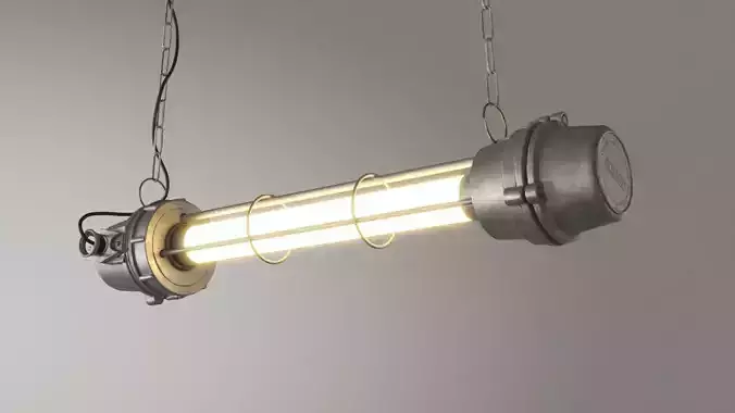 Industrial cylindrical lamp