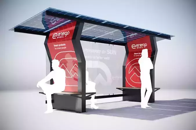 Solar Battery Bus Stop
