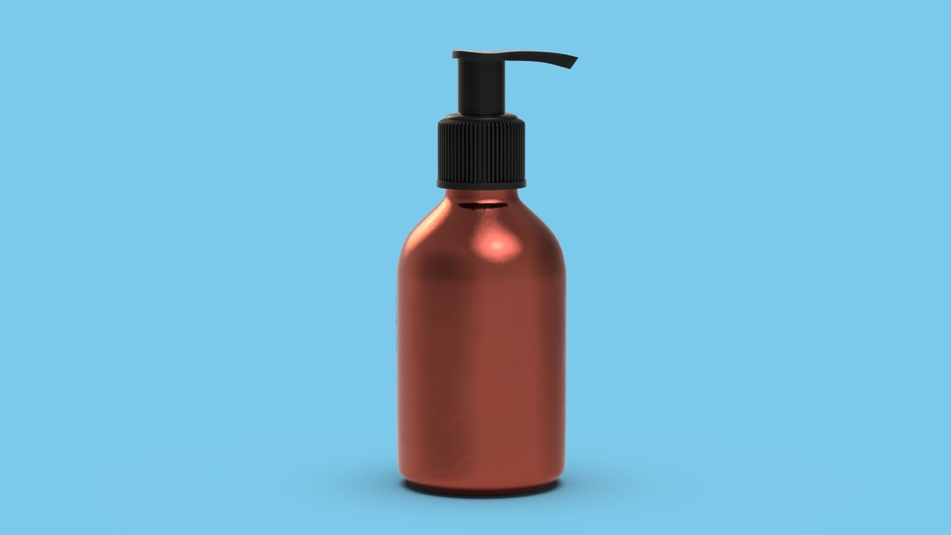 Metalic Bottle for liquid soap 3D model_1