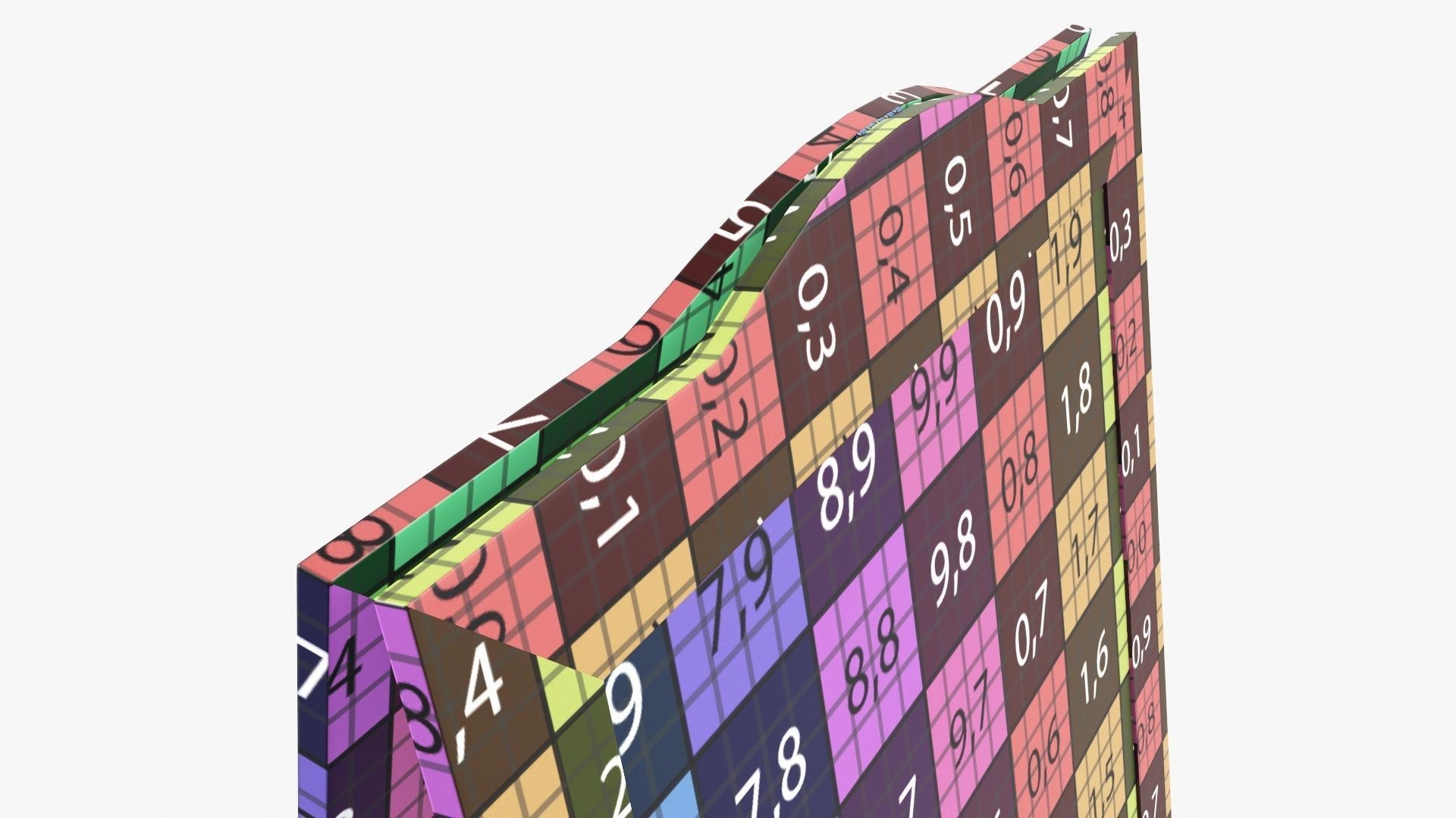 Chalkboard street display mockup 3D model_13