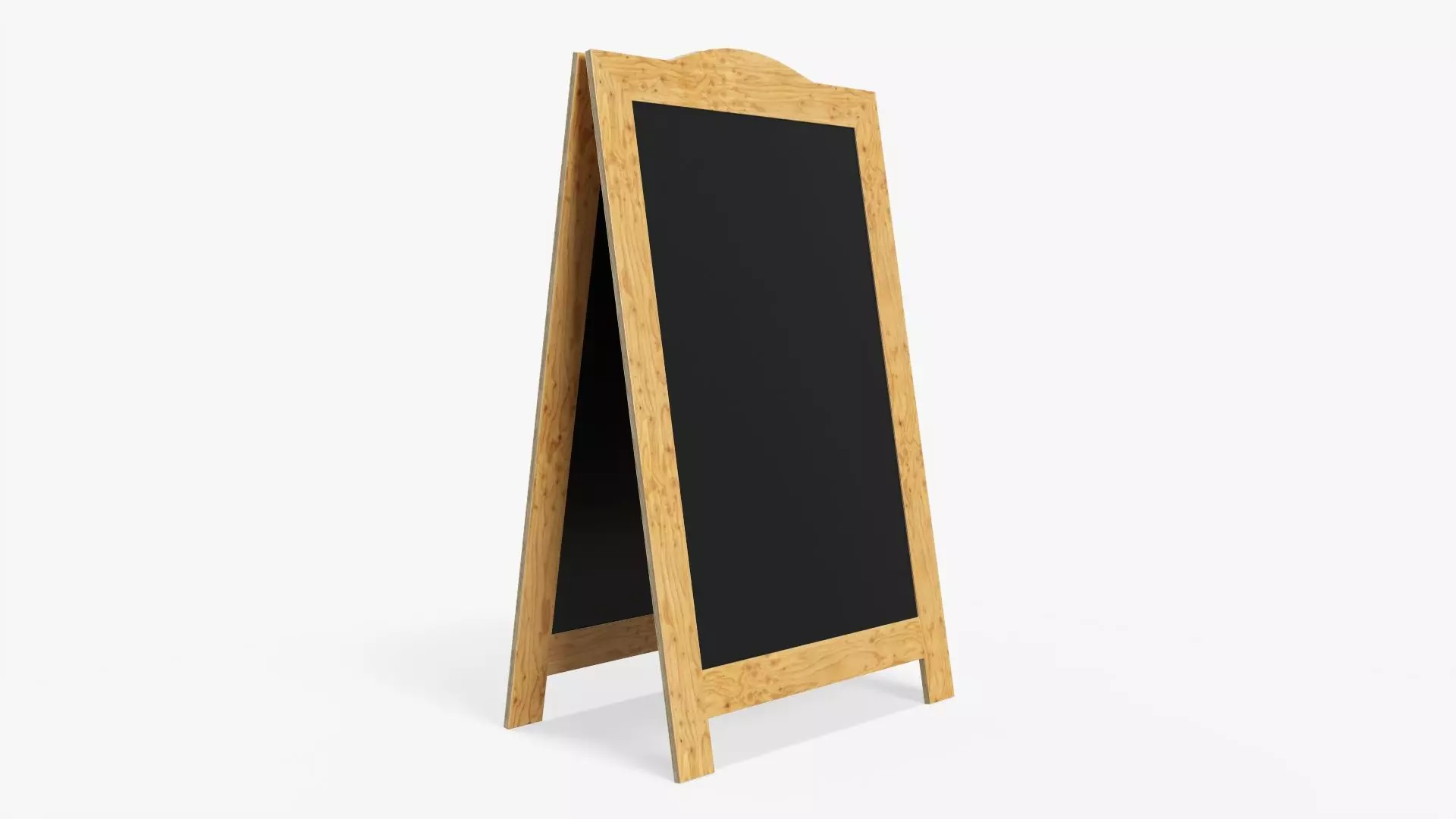 Chalkboard street display mockup 3D model_0