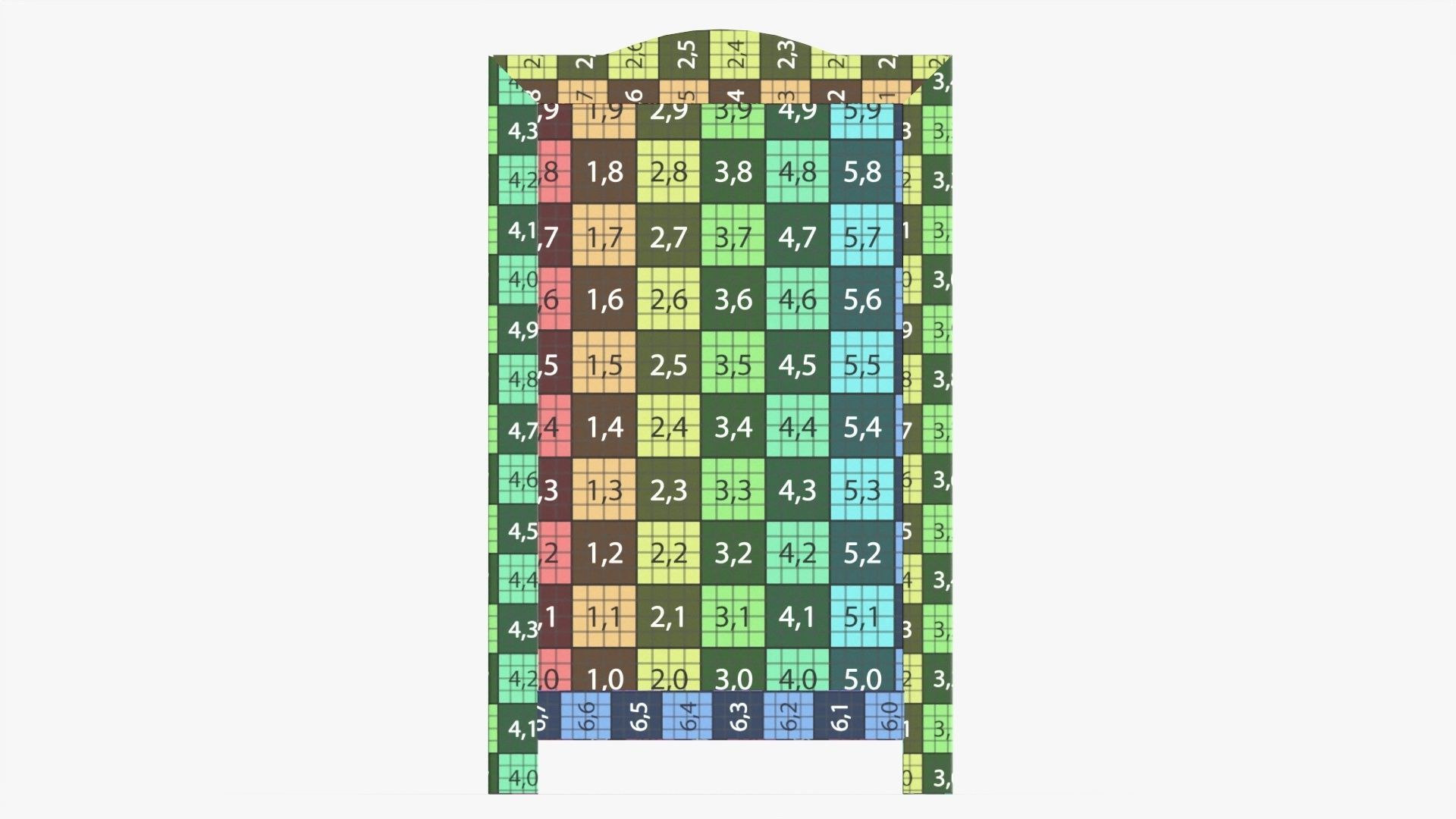 Chalkboard street display mockup 3D model_15