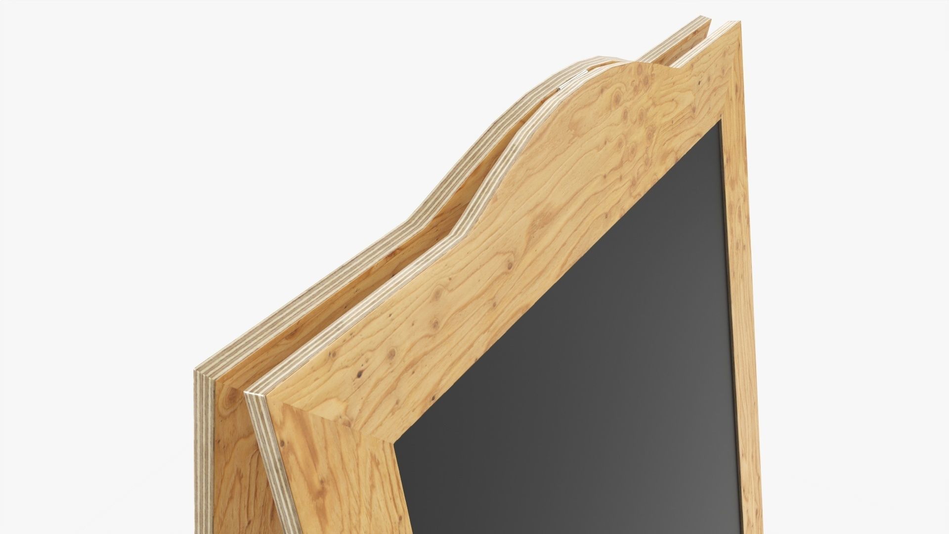 Chalkboard street display mockup 3D model_1