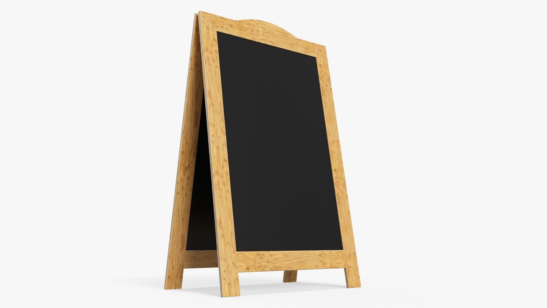 Chalkboard street display mockup 3D model_2