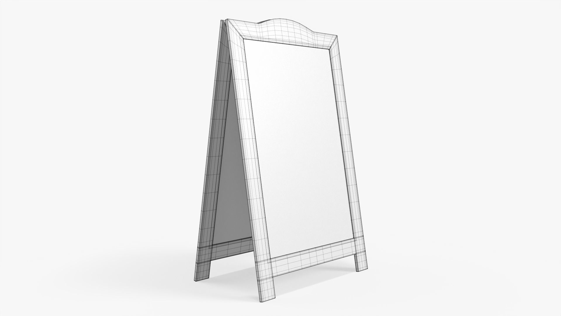 Chalkboard street display mockup 3D model_6