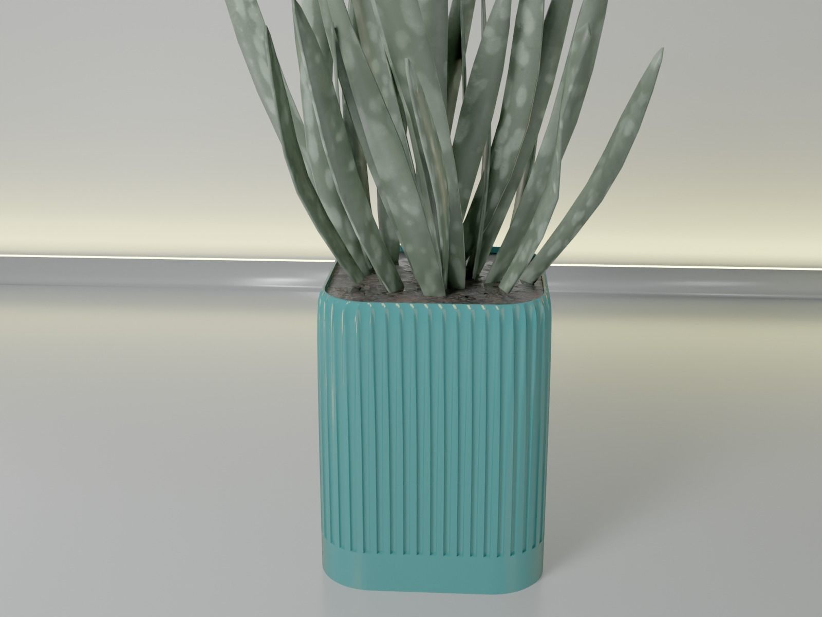 pot plant succulent 15 3D print model_4