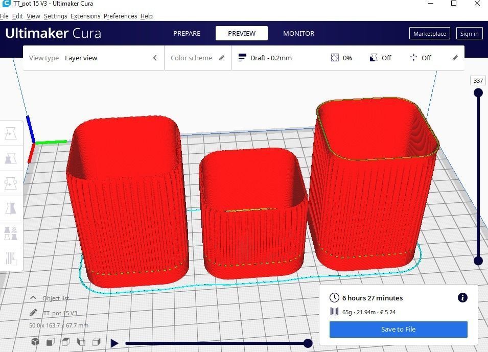 pot plant succulent 15 3D print model_17