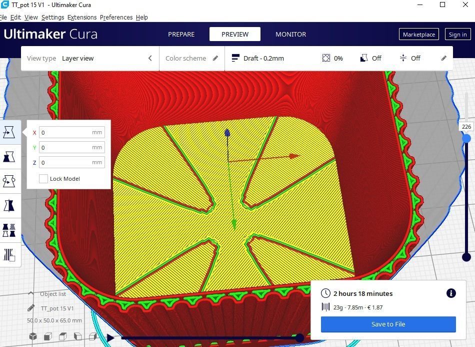 pot plant succulent 15 3D print model_16
