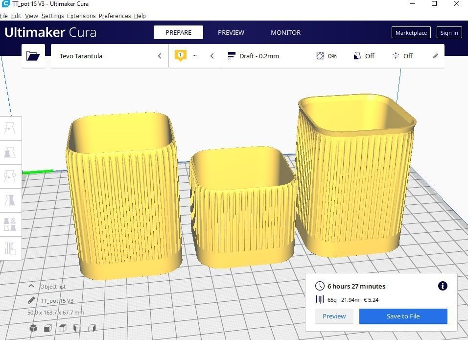 pot plant succulent 15 3D print model_1