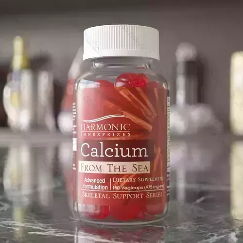 Supplement bottle with gummies-gelli 3D model