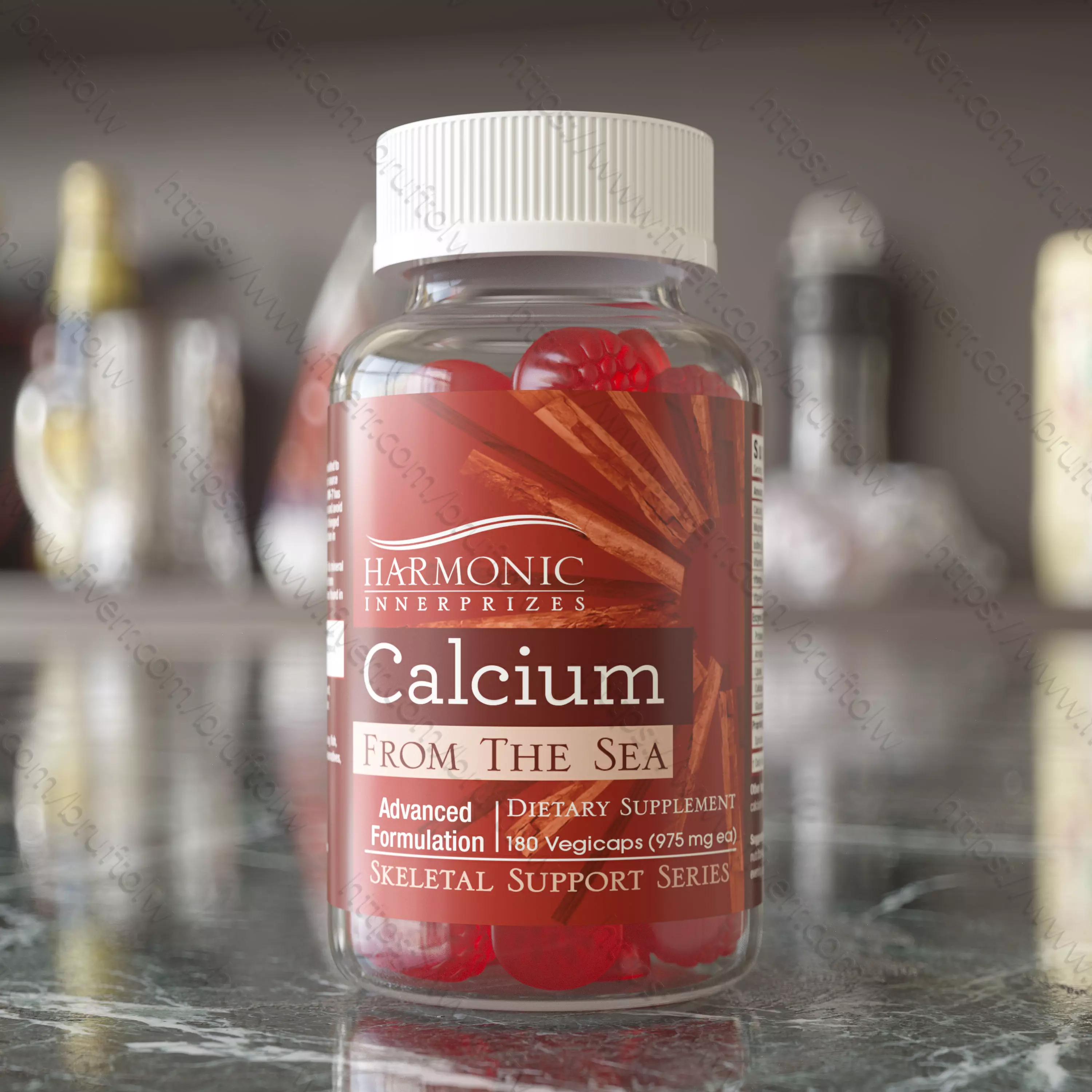 Supplement bottle with gummies-gelli 3D model_0