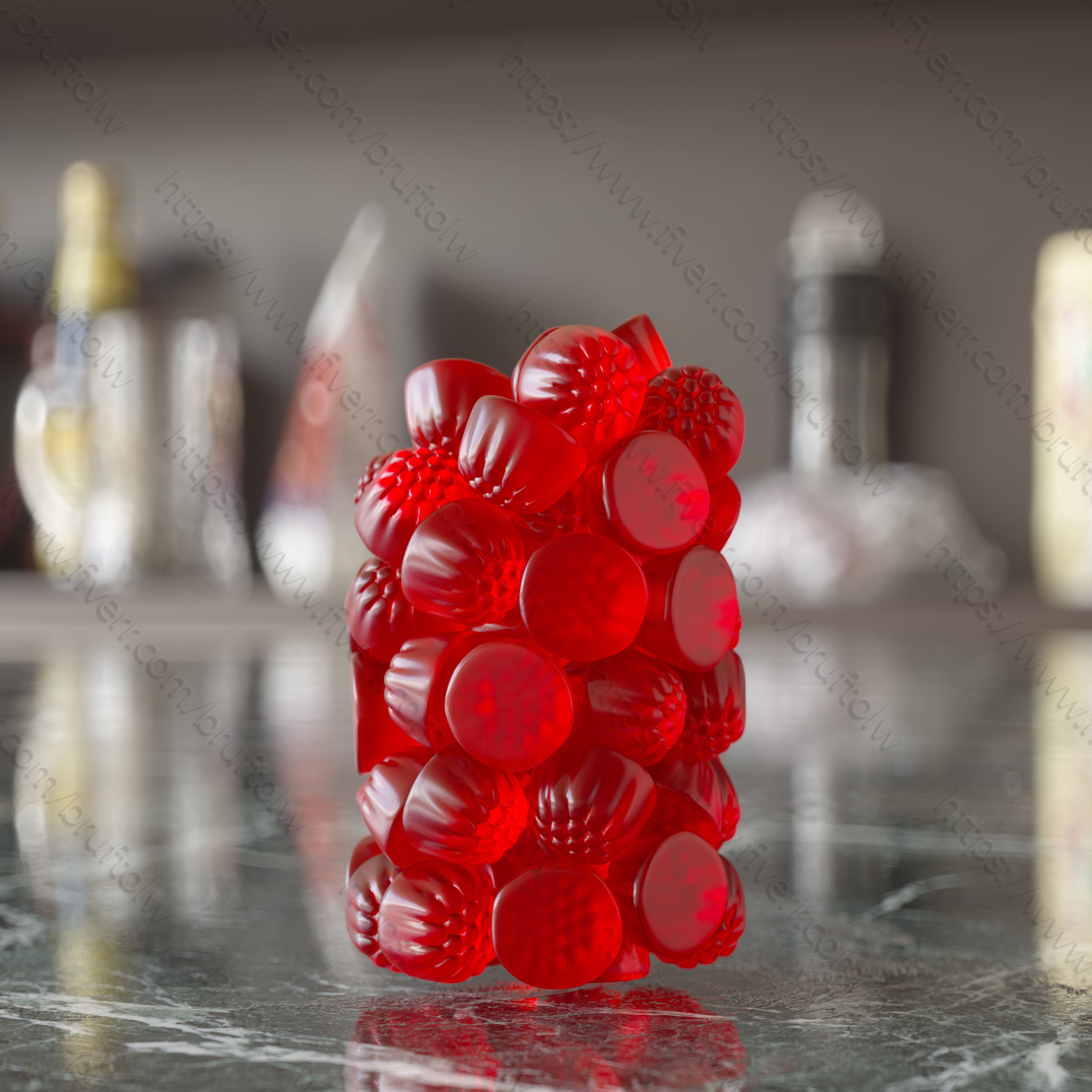 Supplement bottle with gummies-gelli 3D model_1