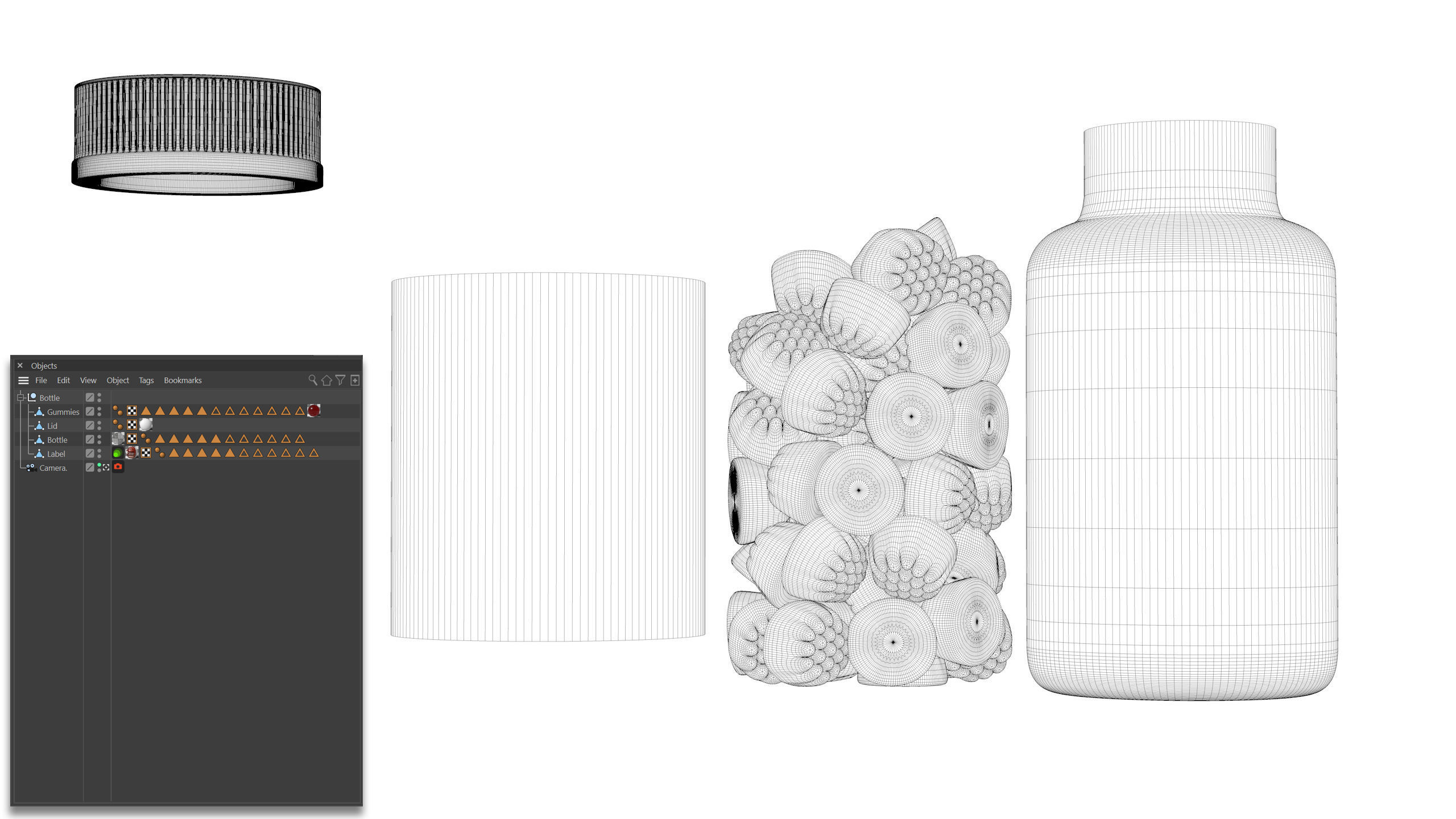 Supplement bottle with gummies-gelli 3D model_4