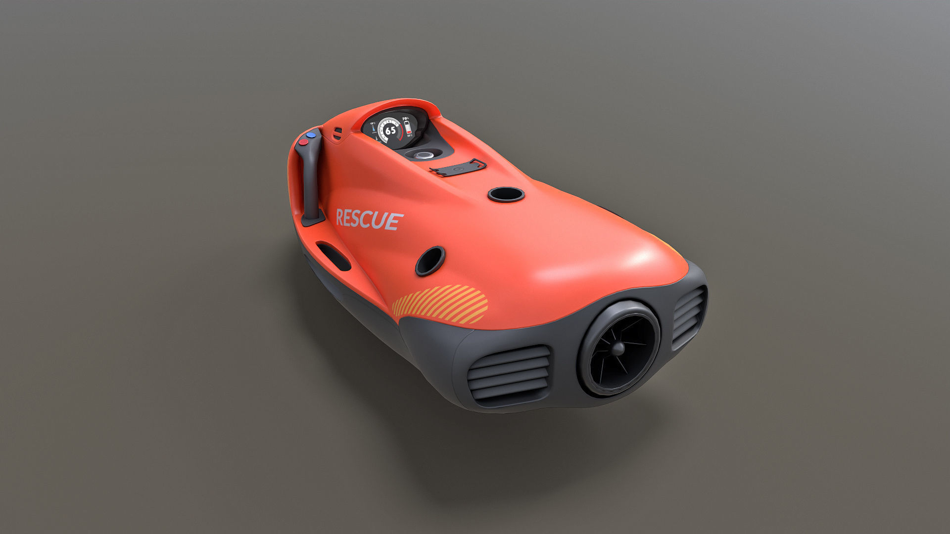 Water Scooter  Low-poly 3D model_4