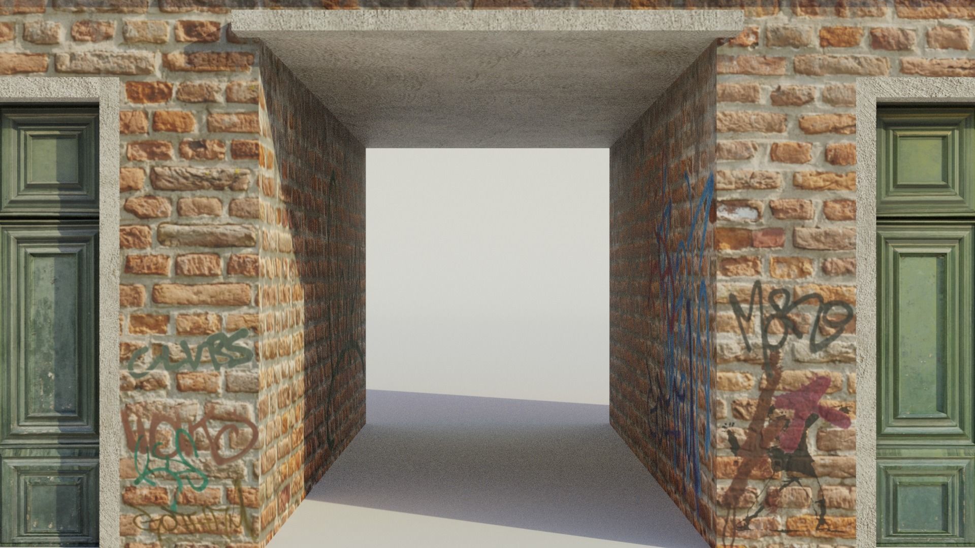 Apartment Building - Low-poly PBR Low-poly 3D model_4