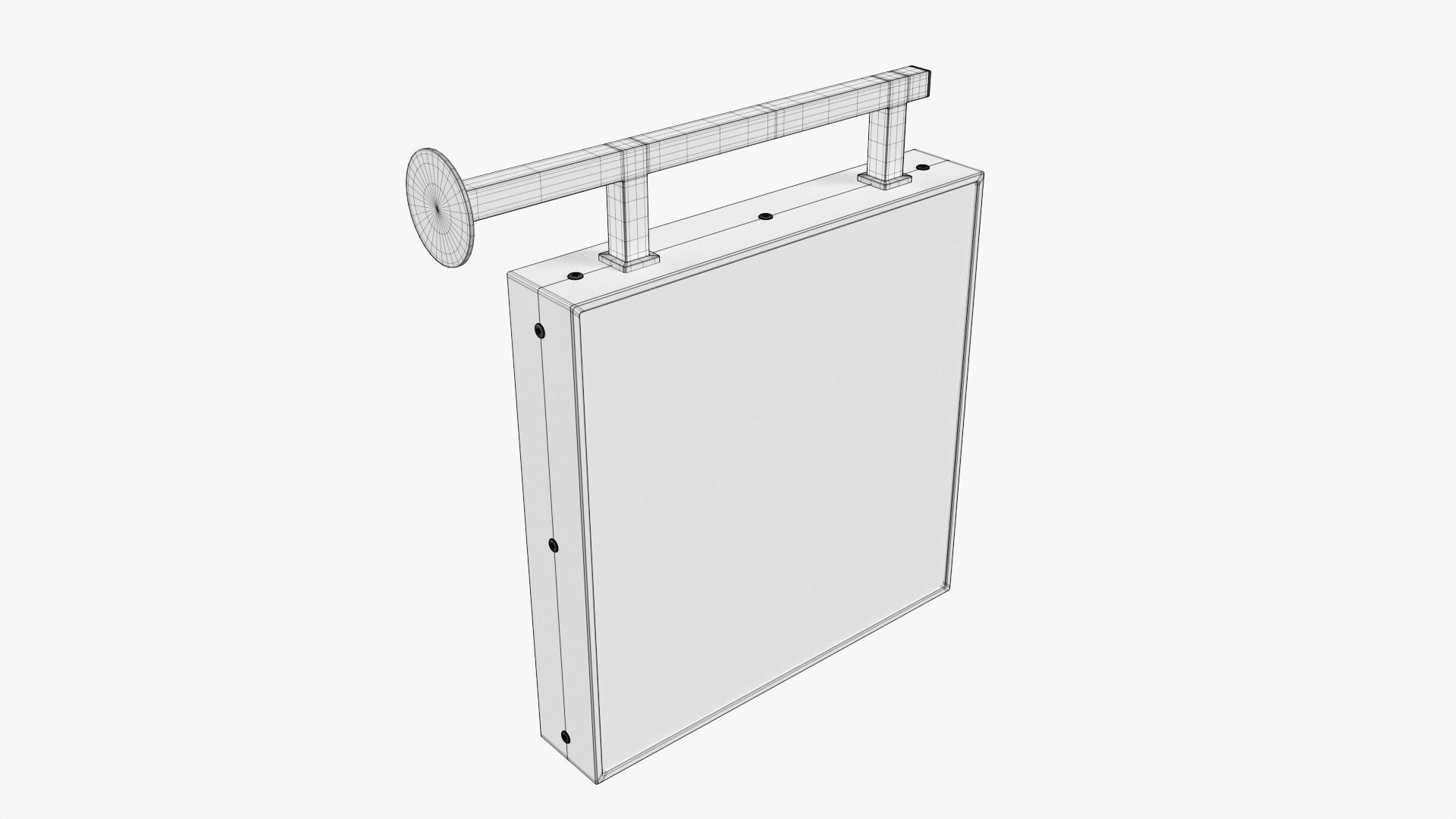 Store street sign mockup 01 3D model_8