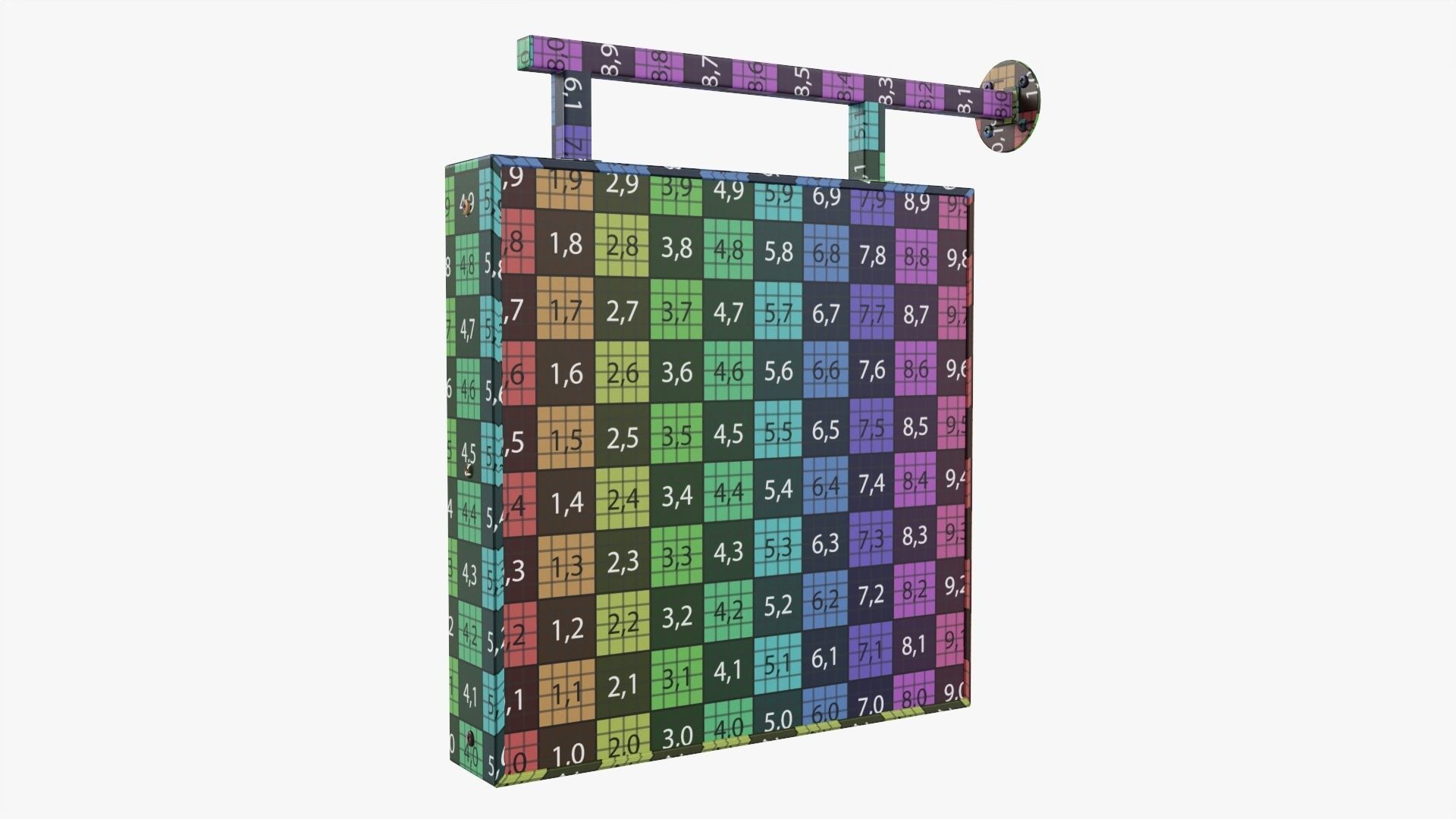 Store street sign mockup 01 3D model_12