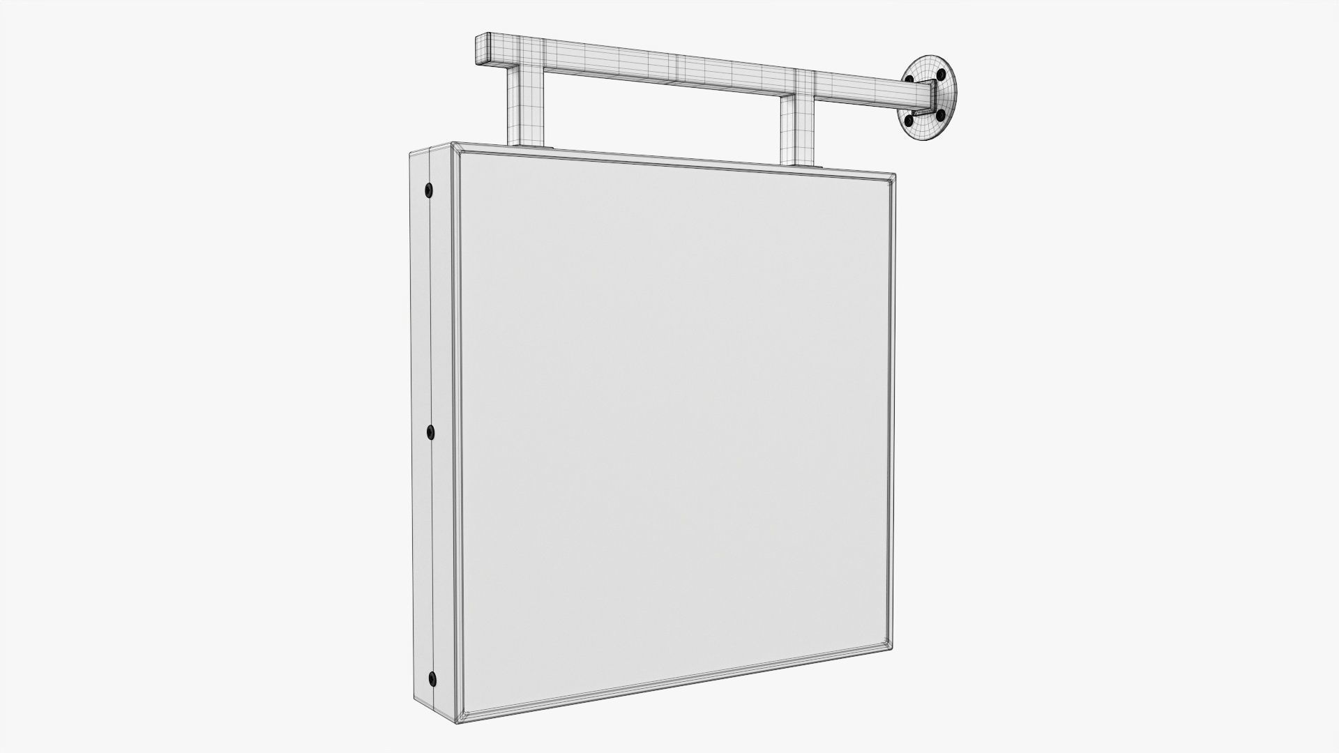 Store street sign mockup 01 3D model_6