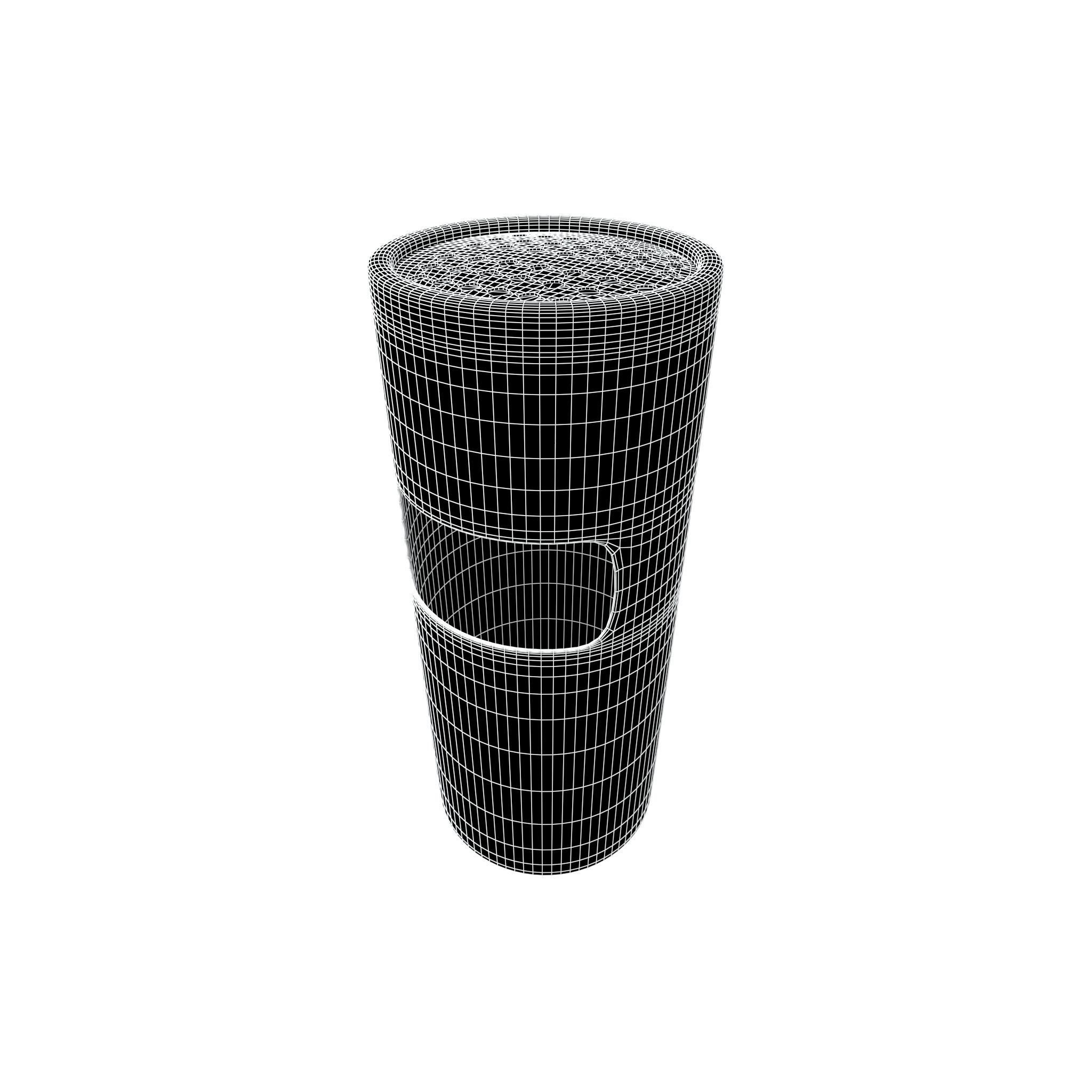 Ashtray Bin v1 003 Low-poly 3D model_5