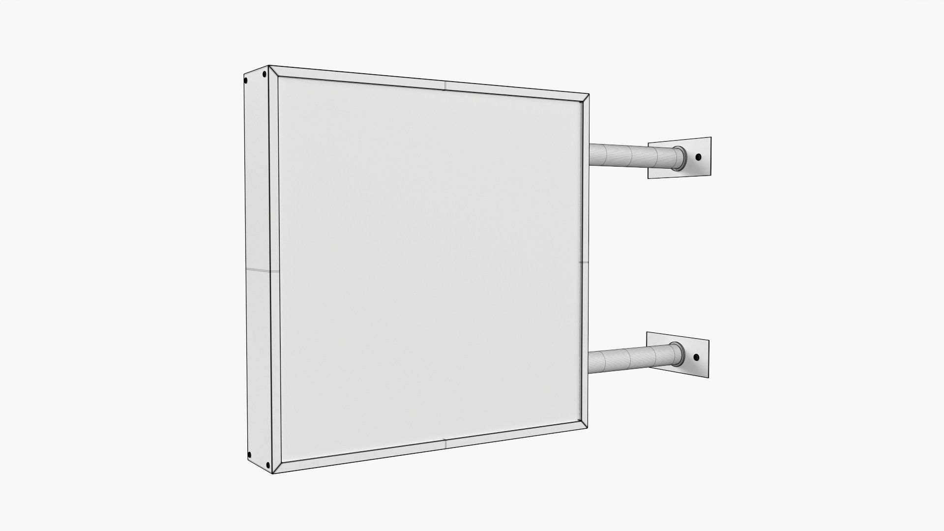 Store street sign mockup 02 3D model_6