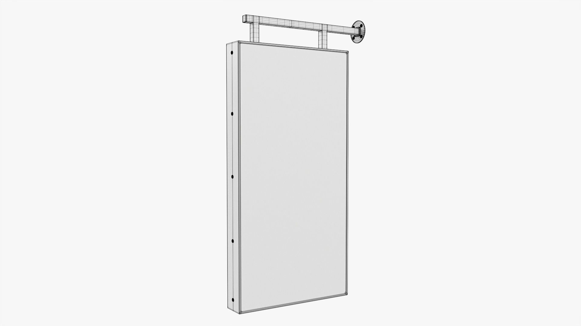 Store street sign mockup 03 3D model_6