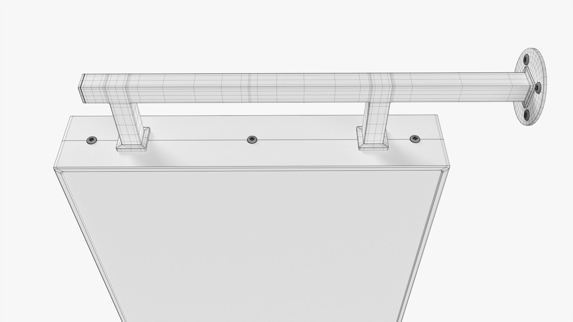 Store street sign mockup 03 3D model_7