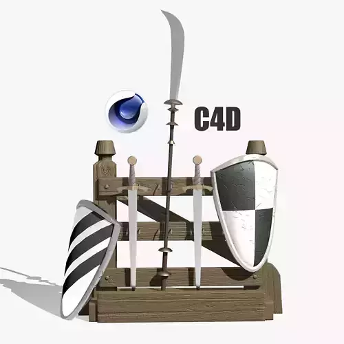 The weapons on the racks