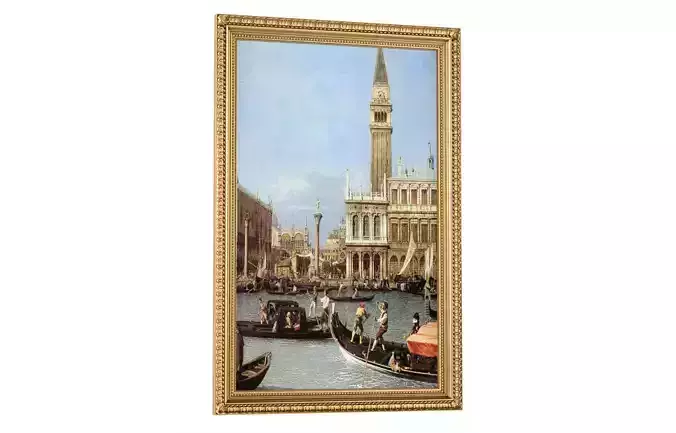 Classic picture in a carved gold frame