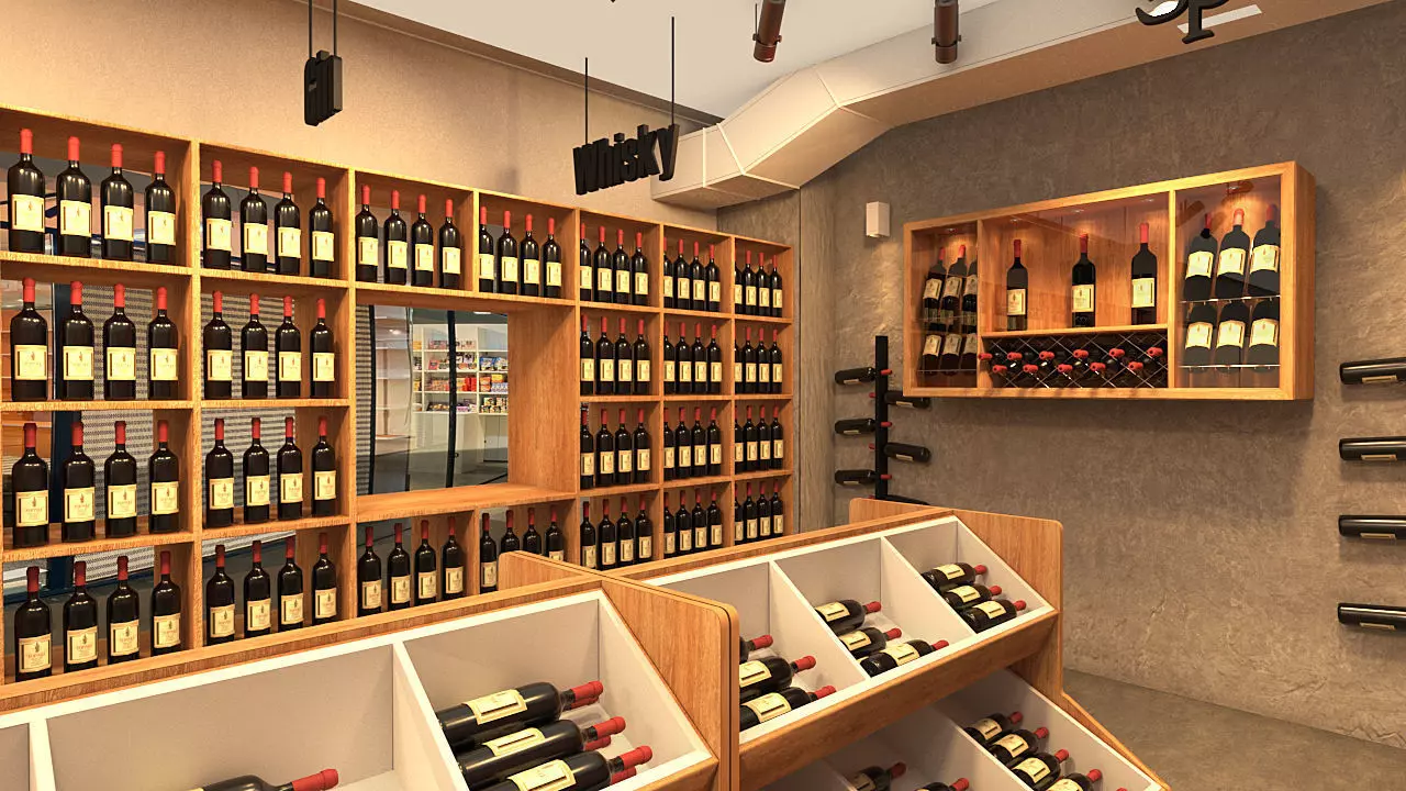 Liquor Store Design 3D model