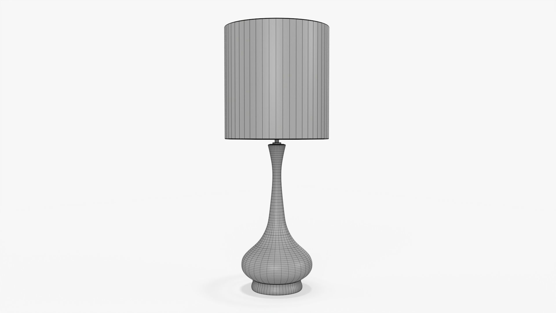 Table lamp with lampshade 02 3D model_5