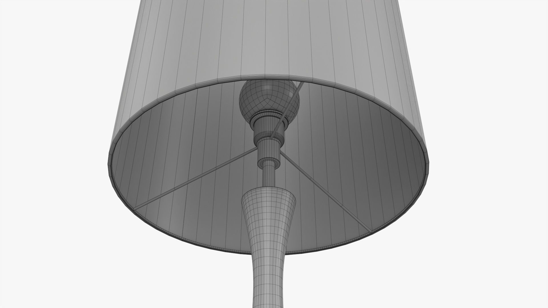 Table lamp with lampshade 02 3D model_7