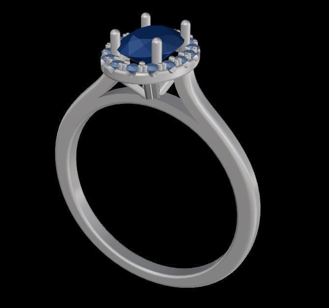 Oval halo ring ready for print 3D print model_14