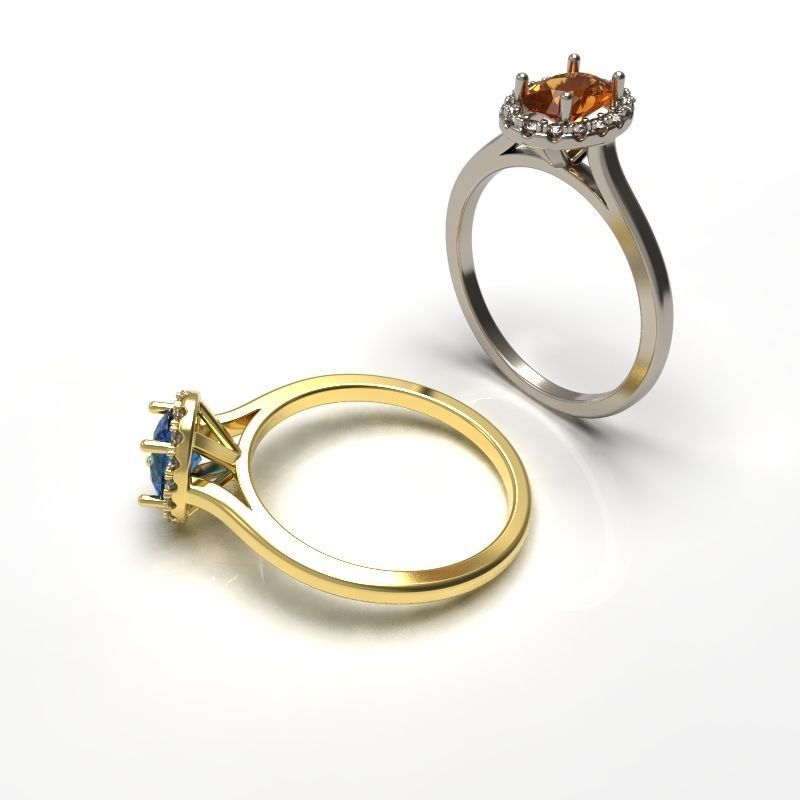 Oval halo ring ready for print 3D print model_2