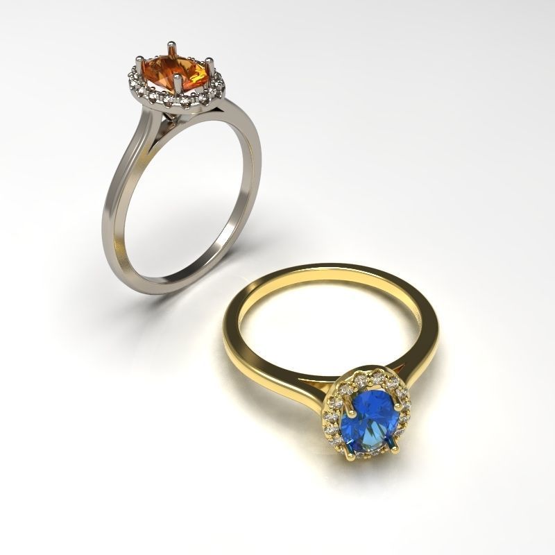 Oval halo ring ready for print 3D print model_18