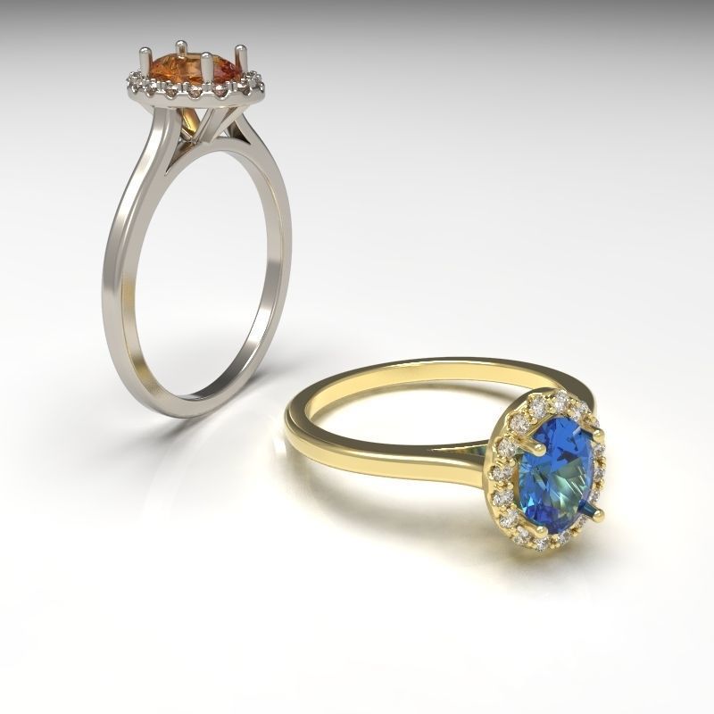 Oval halo ring ready for print 3D print model_21