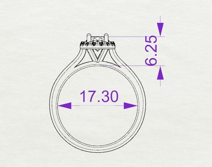 Oval halo ring ready for print 3D print model_6
