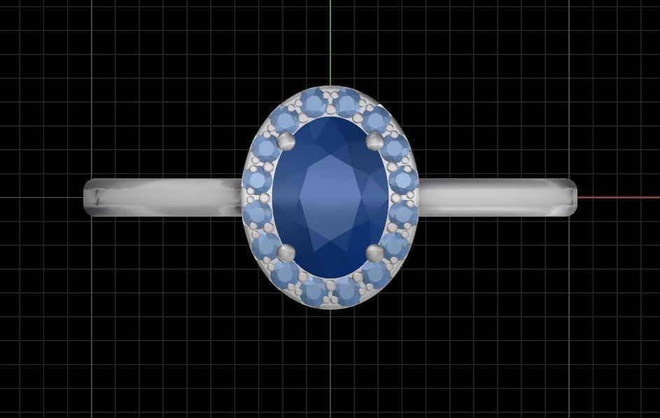 Oval halo ring ready for print 3D print model_13