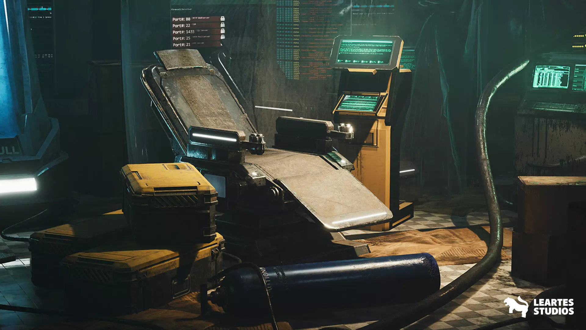 Cyberpunk Interior Bundle 3 products in 1 Low-poly 3D model_0