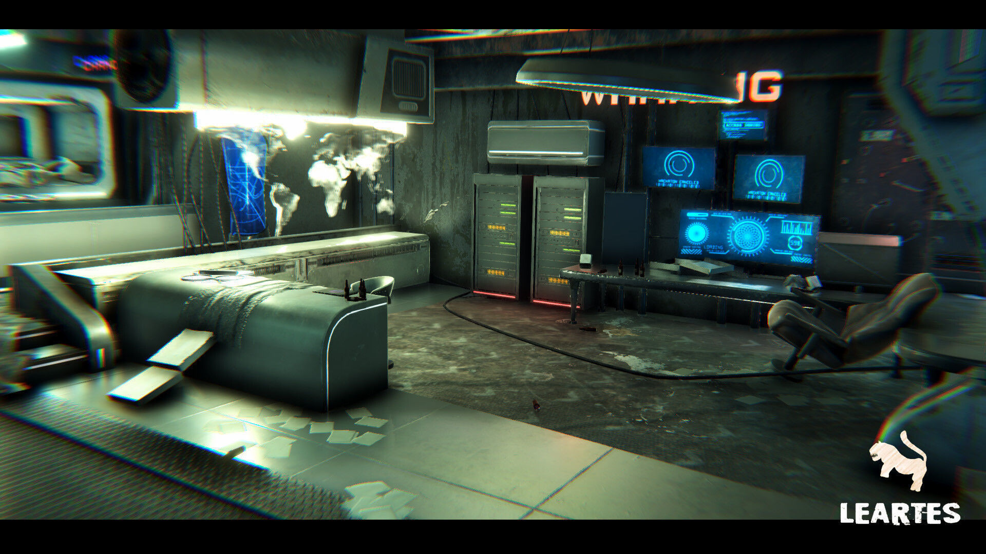 Cyberpunk Interior Bundle 3 products in 1 Low-poly 3D model_8