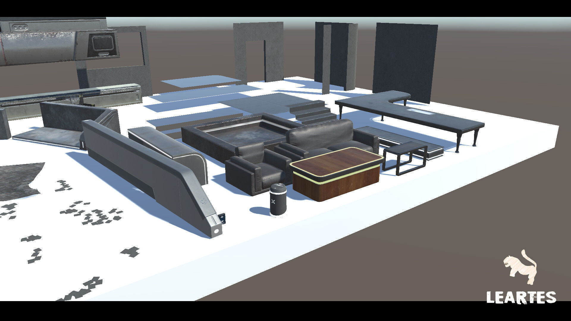 Cyberpunk Interior Bundle 3 products in 1 Low-poly 3D model_19