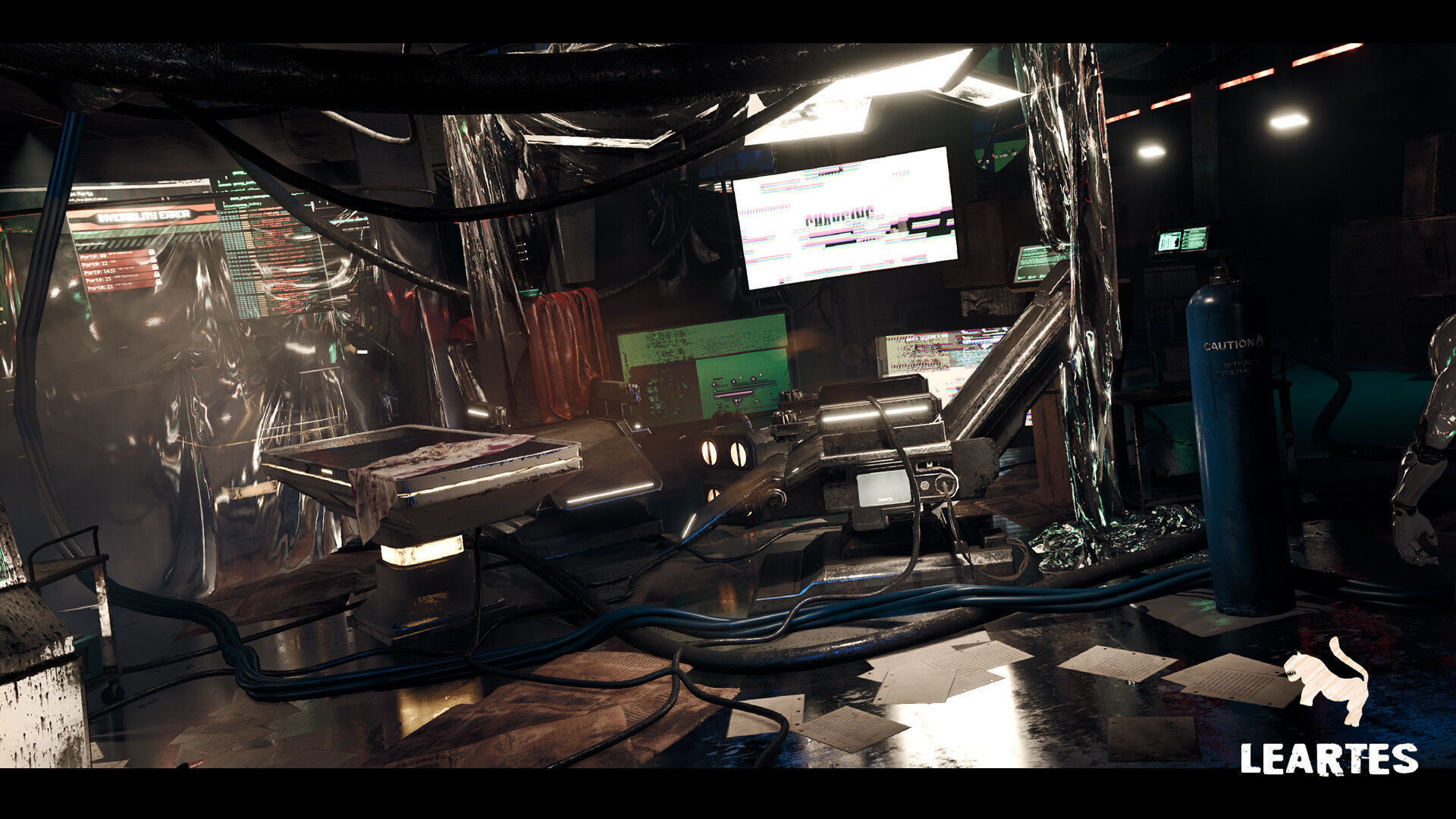 Cyberpunk Interior Bundle 3 products in 1 Low-poly 3D model_57