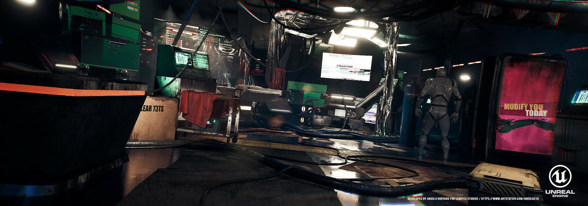 Cyberpunk Interior Bundle 3 products in 1 Low-poly 3D model_49