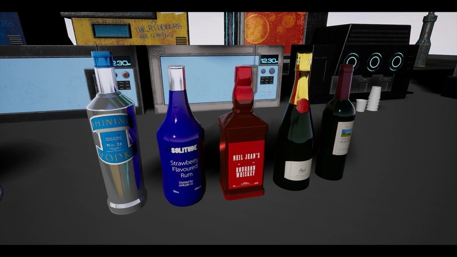 Cyberpunk Interior Bundle 3 products in 1 Low-poly 3D model_34