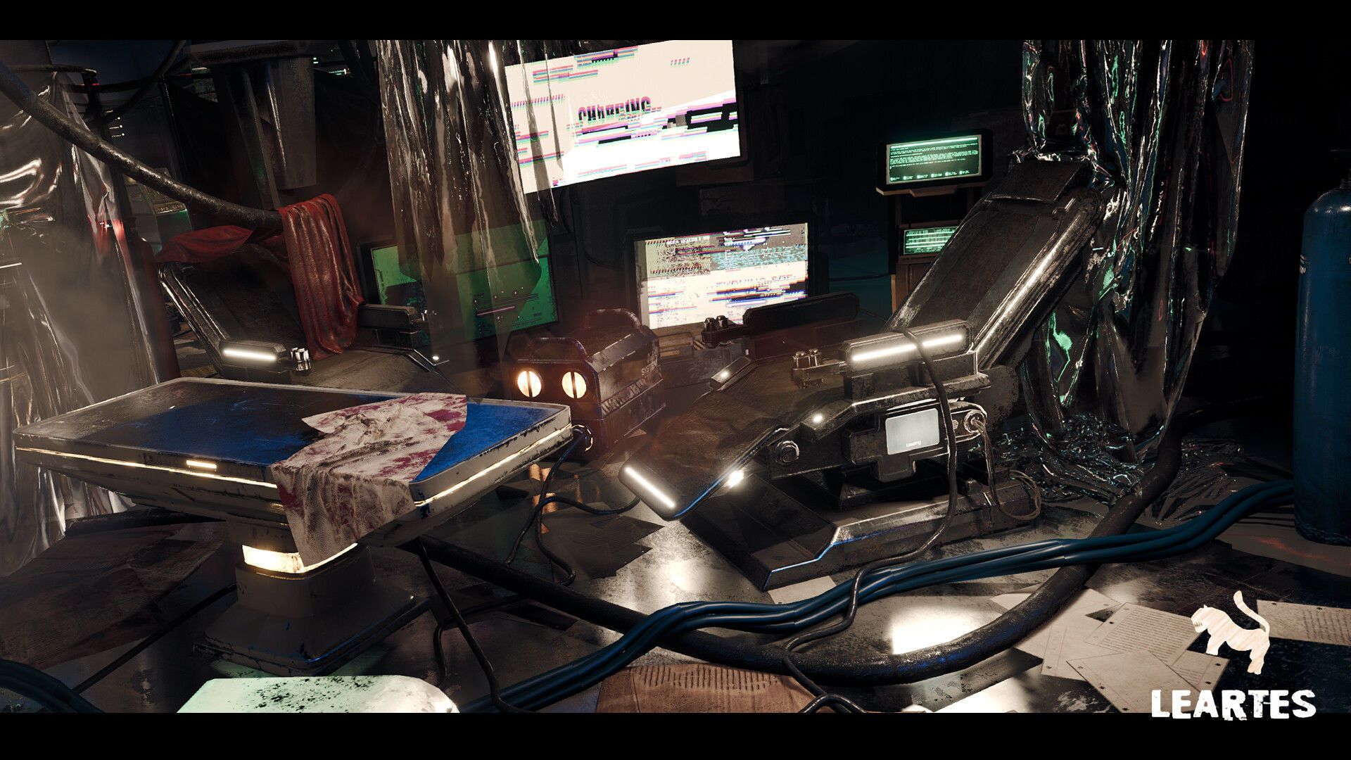 Cyberpunk Interior Bundle 3 products in 1 Low-poly 3D model_59