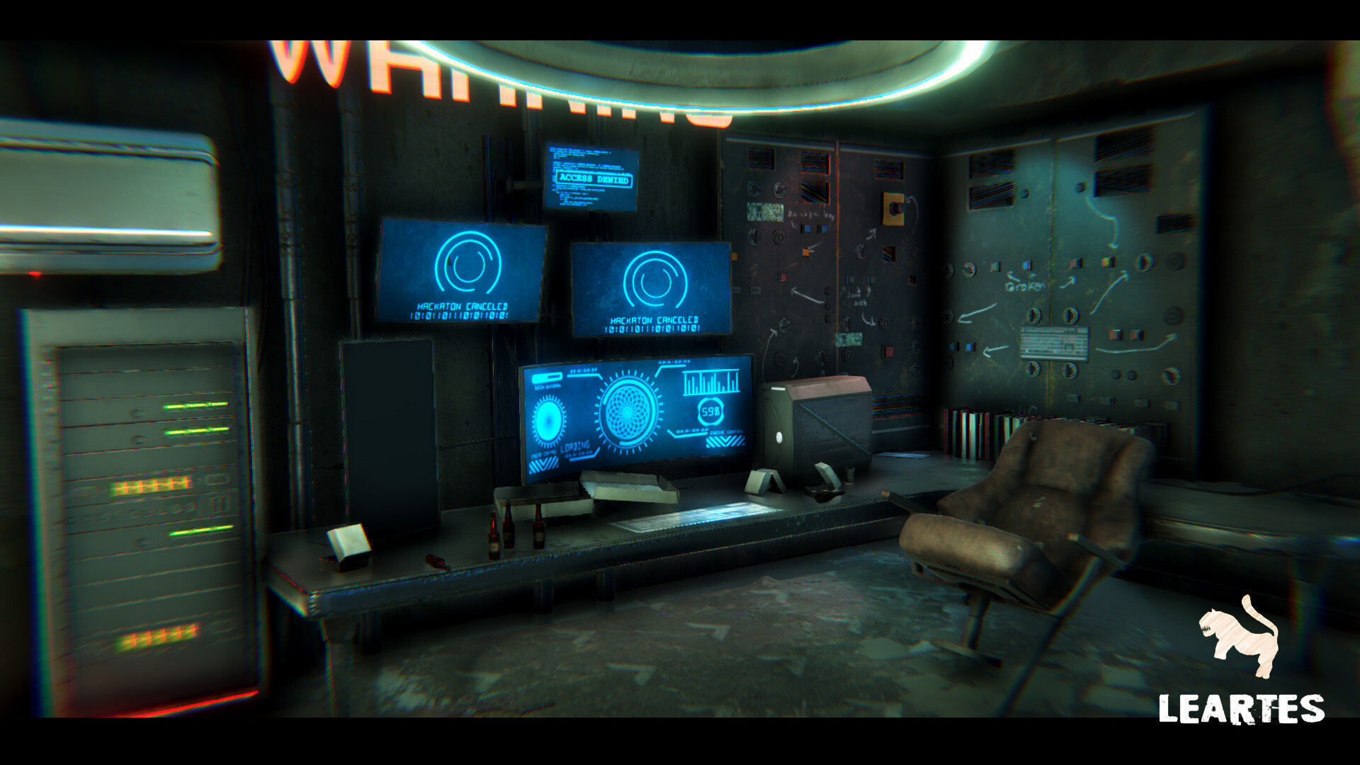 Cyberpunk Interior Bundle 3 products in 1 Low-poly 3D model_6