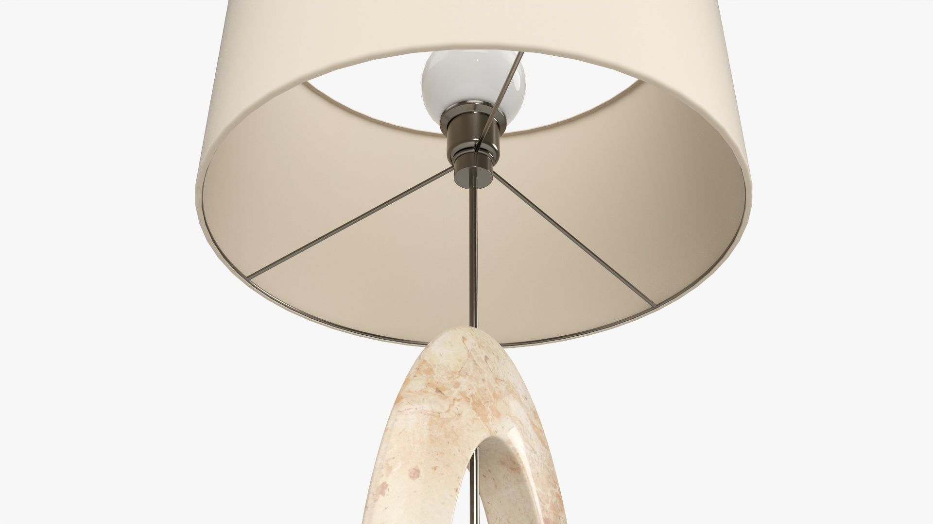 Table lamp with lampshade 04 3D model_2