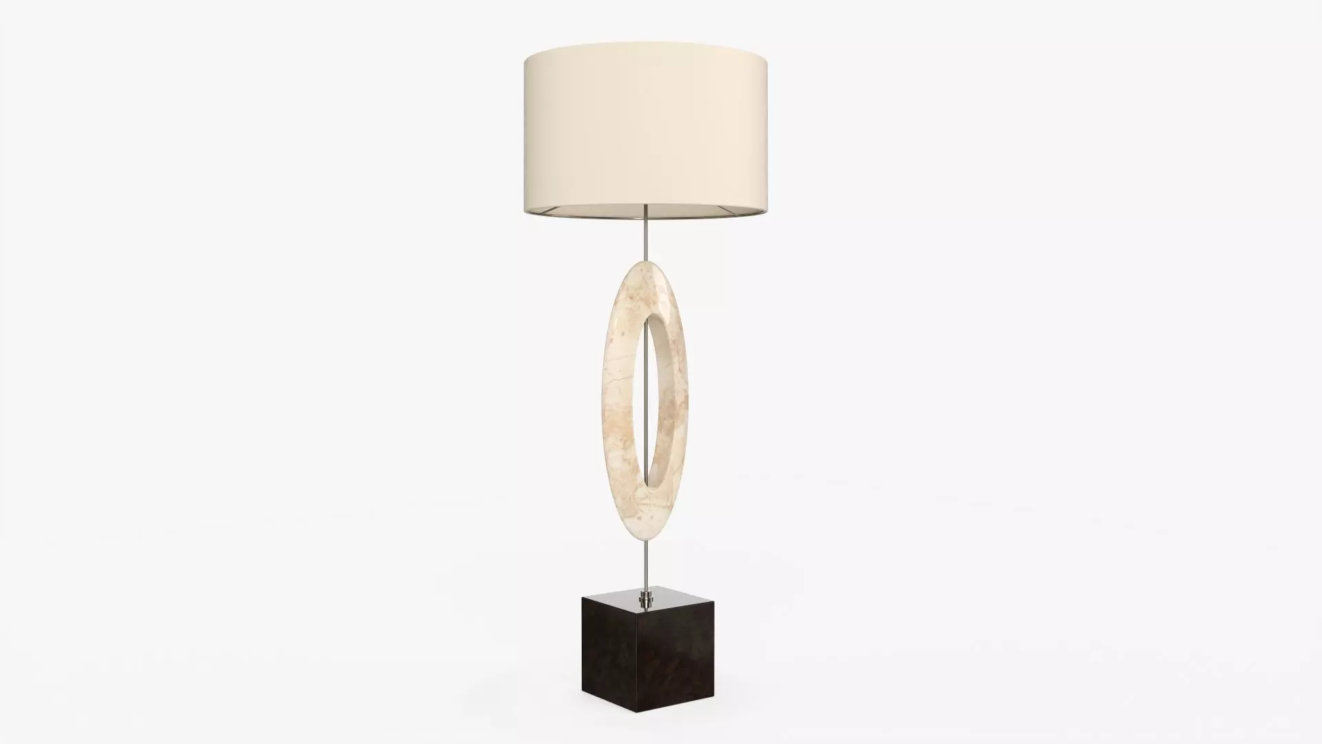 Table lamp with lampshade 04 3D model_0
