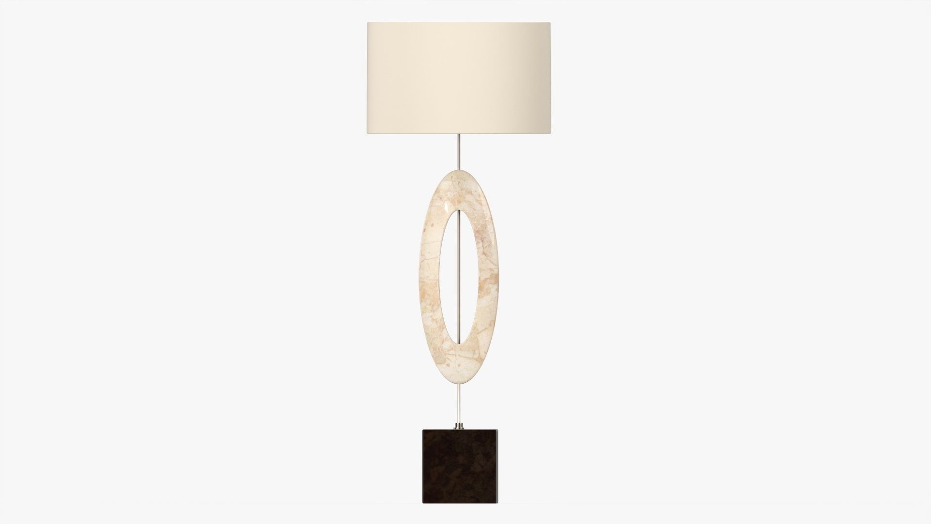 Table lamp with lampshade 04 3D model_3