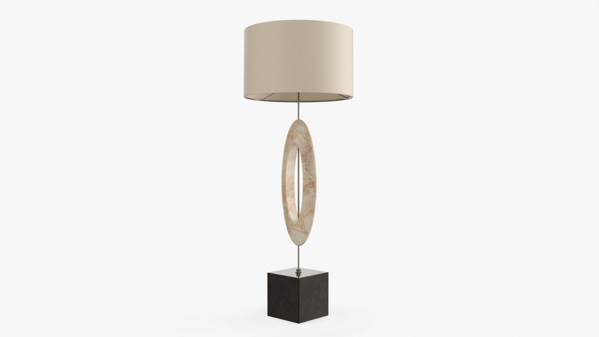 Table lamp with lampshade 04 3D model_1